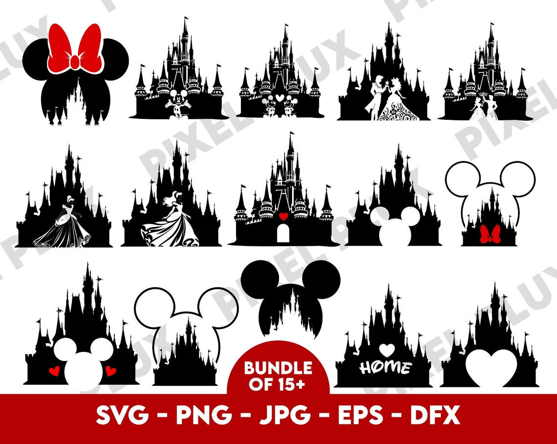 Castle Svg, Princess Svg, Mickey Head Svg, Animal Kingdom Svg, Mickey