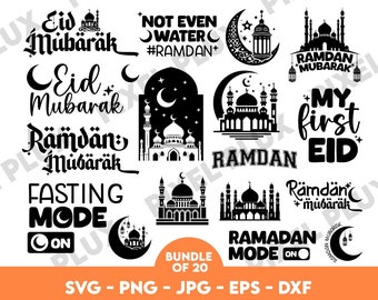 Ramadan & Eid Mubarak SVG Bundle: Islamic Mosque Designs (Digital Download)