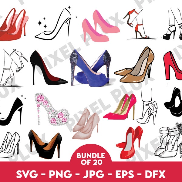 High heels SVG | High Heels Shoes SVG | Women Shoes SVG | Red Heels svg | stiletto high heel svg | Shoe svg | Silhoutte high heel | png, dxf