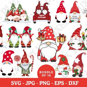 Christmas Gnome Bundle svg,png,pdf Christmas Doodle, Gnomes Merry Christmas svg, Gnomies svg Cut File for cricut