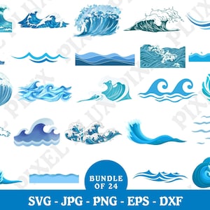 WAVE SVG, Wave Bundle Svg, Wave Cut Files , Wave Clipart , Wave Cricut, Ocean Waves