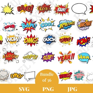 Paquete de burbujas de acción estilo cómic, estilo caricatura, paquete de cumpleaños, arte de burbujas de globo de cómic, clipart de cómic