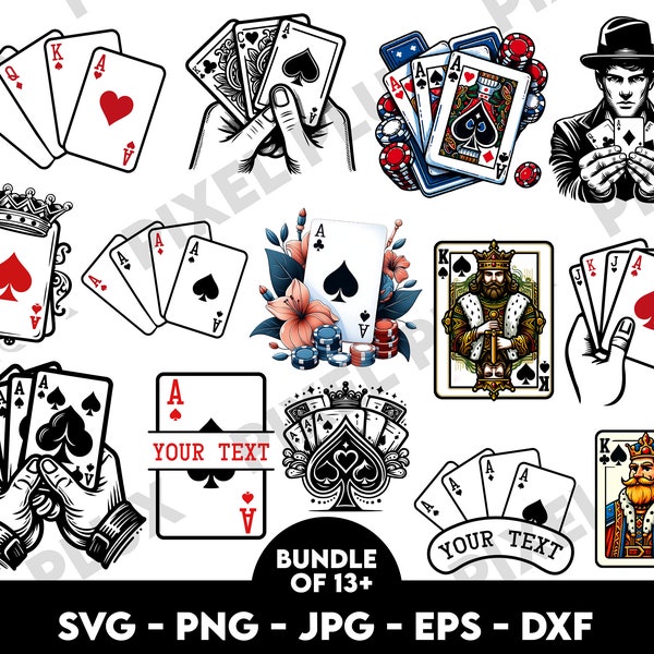 Poker svg, Cards svg, Poker Cards svg, Poker clipart, Poker Lover, Playing Cards png, Dice svg, Joker svg, Ace of Spades svg, Poker King svg
