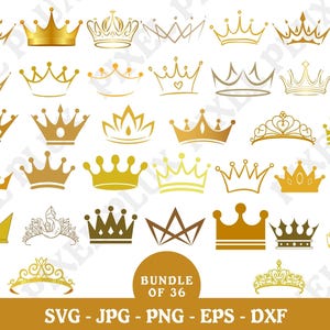 Royal Crown Svg, Crown Svg Bundle, King Crown Svg, Queen Crown Svg, Crown Clipart, Princess Tiara Svg, Cricut, Silhouette, Instant Download