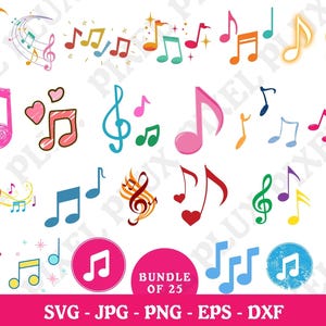 Music Notes SVG,Music Notes PNG,Music note,Clipart,Bundle,DXF,Cut File,Cutting Files,Cricut,Silhouette,Instant download