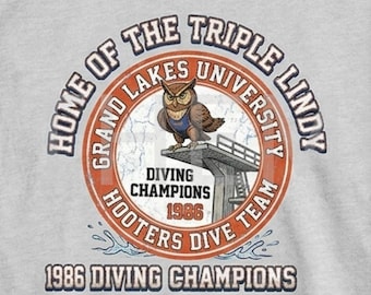 Camiseta del equipo de buceo de Grand Lakes Camiseta Triple Lindy Camiseta de regreso a clases Camiseta de película de 1986 Camiseta gráfica universitaria retro vintage Regalo de Thornton Melon