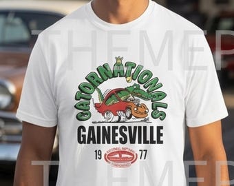 NHRA 1977 Gatornationals Shirt - Vintage Drag Racing Tee - 70s Gainesville Nationals Retro Racing Graphic - Custom Hot Rod Fan Apparel Gift