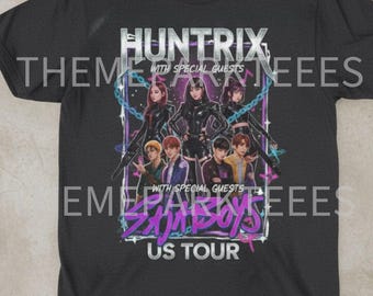 K-Pop Demon Hunters US Tour T-Shirt Huntrix Saja Boys