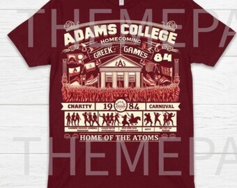 Adams College Greek Games Shirt - Revenge of the Nerds 1984 Retro TShirt - Alpha Beta Lambda Lambda Lambda - 80s Movie Fan Gift, Vintage Tee