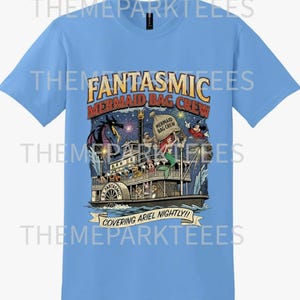 Fantasmic Mermaid Bag Crew Shirt Disney Cast Member Tee Ariel Eric Parody Graphic Tshirt Theme Park Movie Quote Apparel Gift Unisex Top Bild 1