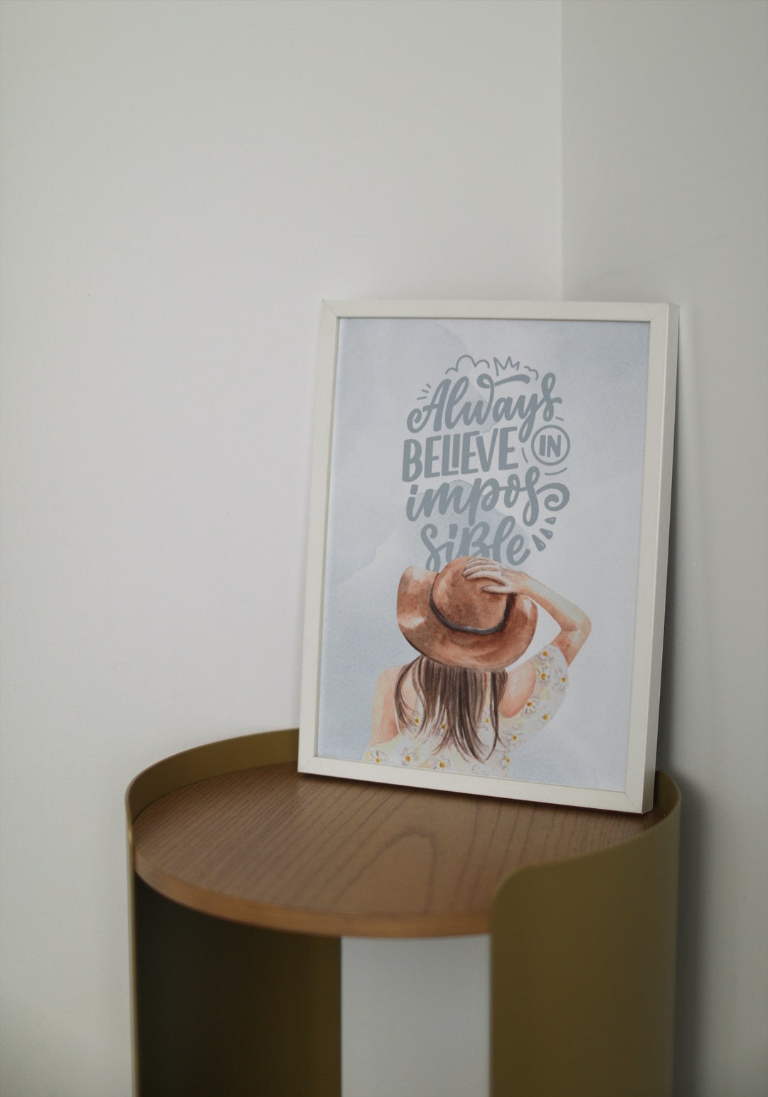 Light Blue and and Gray Watercolor, Motivational Quotes Canvas Art ...
