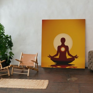 Meditation Yoga Abstract, Canvas Prints Wall Art,  Yoga Wall Art, Meditation Print,  Meditation Wall Art, Spiritual Wall Art