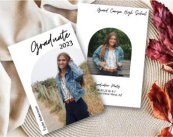 Graduation Announcement Invitation Template- Arch Photos