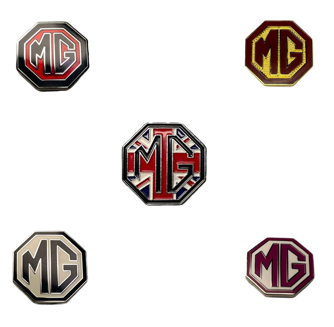 MG Lapel Pin Badge for Hat Tie Cap Jacket, MG on Union Jack Pin, Red ...