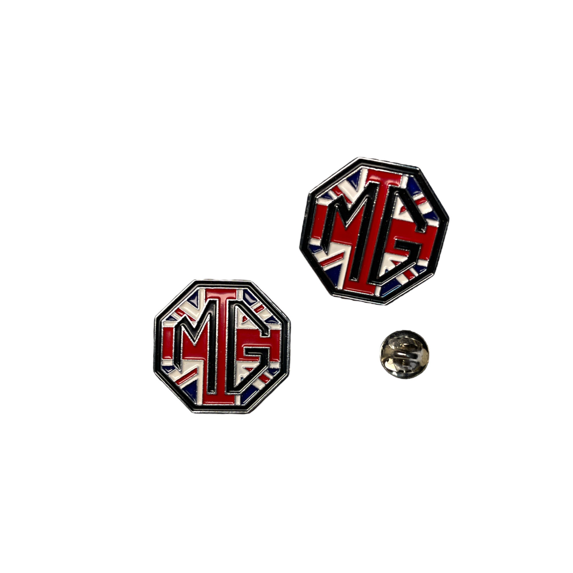 MG Lapel Pin Badge for Hat Tie Cap Jacket, MG on Union Jack Pin, Red ...