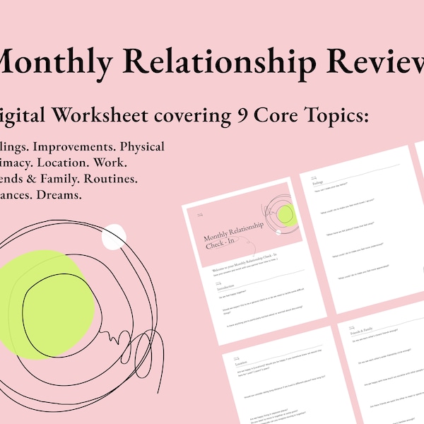 Weekly Check in Worksheet for Couples Etsy