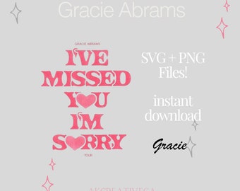 i miss you im sorry gracie abrams svg + png file, instant download, circuit, diy hoodie