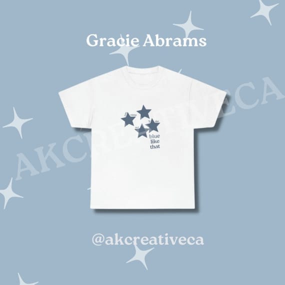 Gracie Abrams グレイシーエイブラムス Tシャツ ネイビー 新品M Gracie Abrams Blue Shirt - Etsy