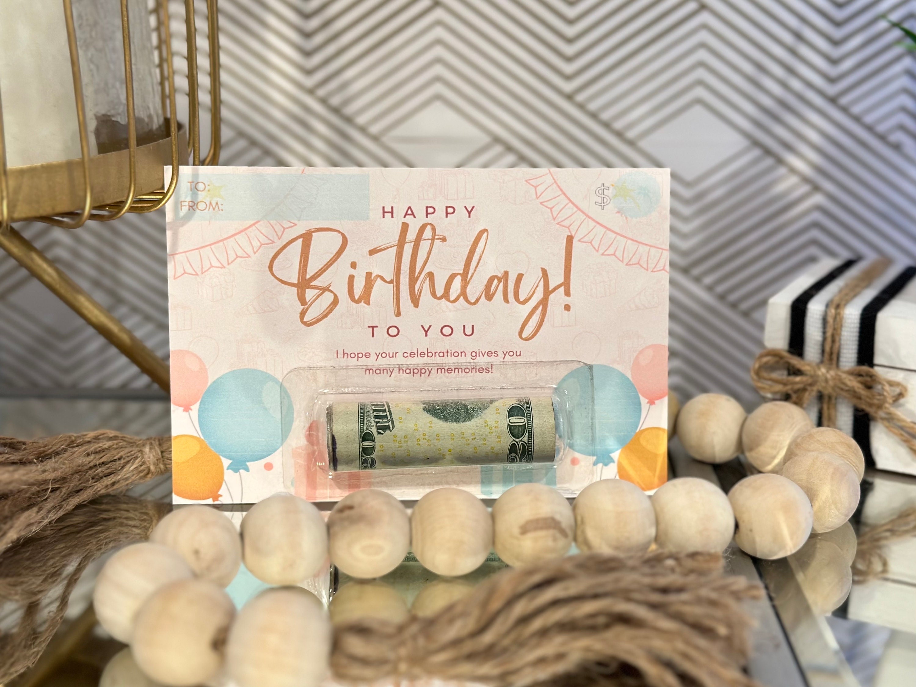 Money Cards Birthday Card Money Envelope Birthday Money Holder Birthday