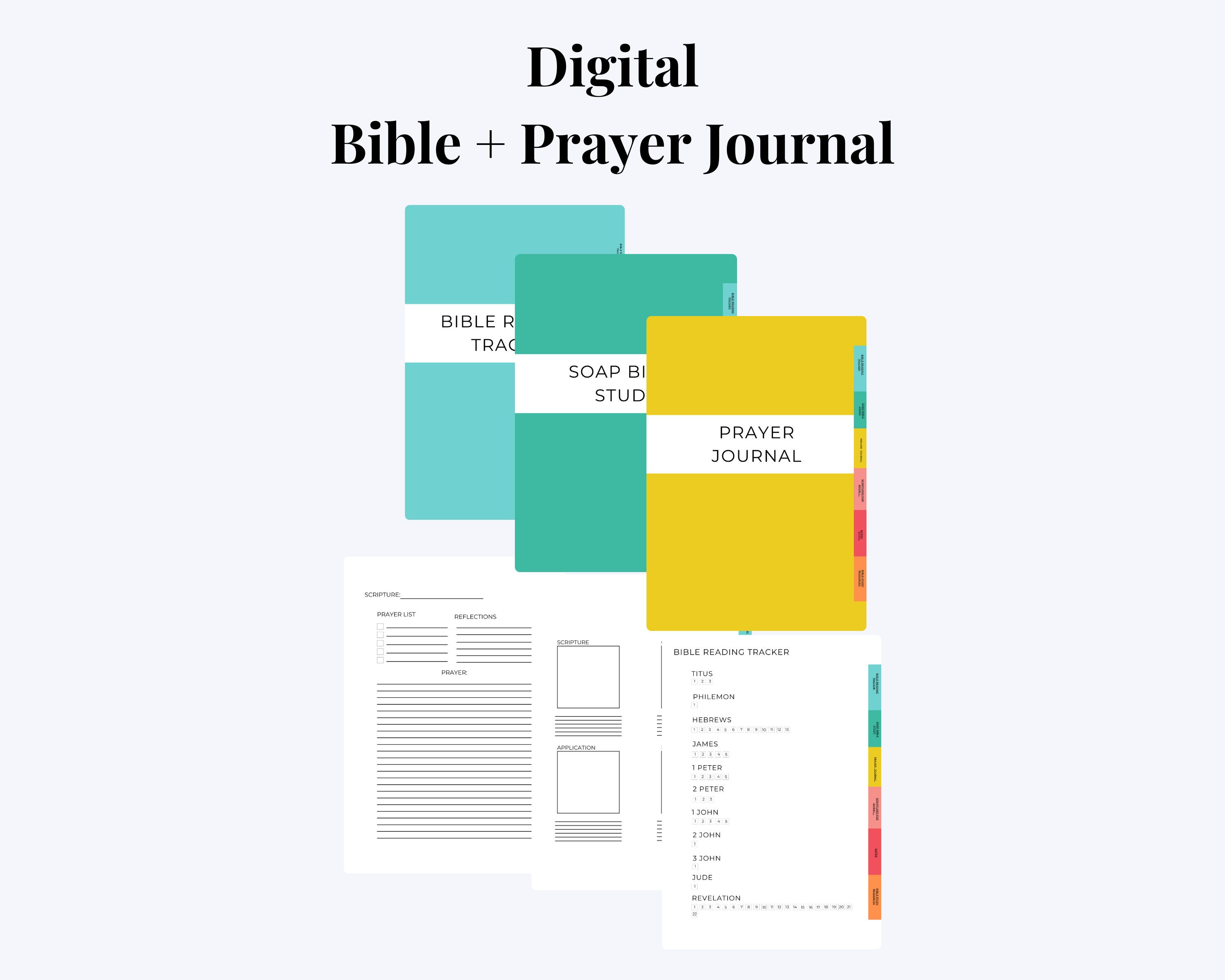 Digital Bible Study + Prayer Journal (portrait) for Goodnotes ...