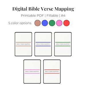 Bible Verse Mapping, Bible Study Notes, Printable Bible Study, Bible Journaling | Goodnotes Bible Study Template, Instant Download, A4, PDF