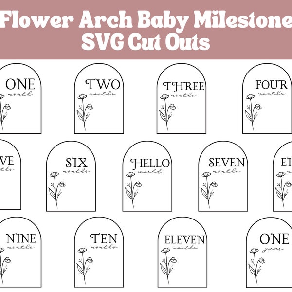 Baby Monthly Milestone Svg - Etsy