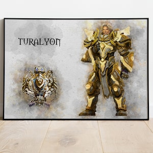 World of Warcraft Art: Turalyon Watercolor Portrait (Digital Download)