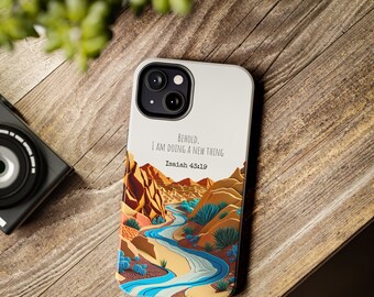 Ny början Jesaja 43:19 Bibel iPhoneskal, kristen bibel iPhoneskal, troskal, iPhone 17 16 15 14 13 12 presenttillbehör