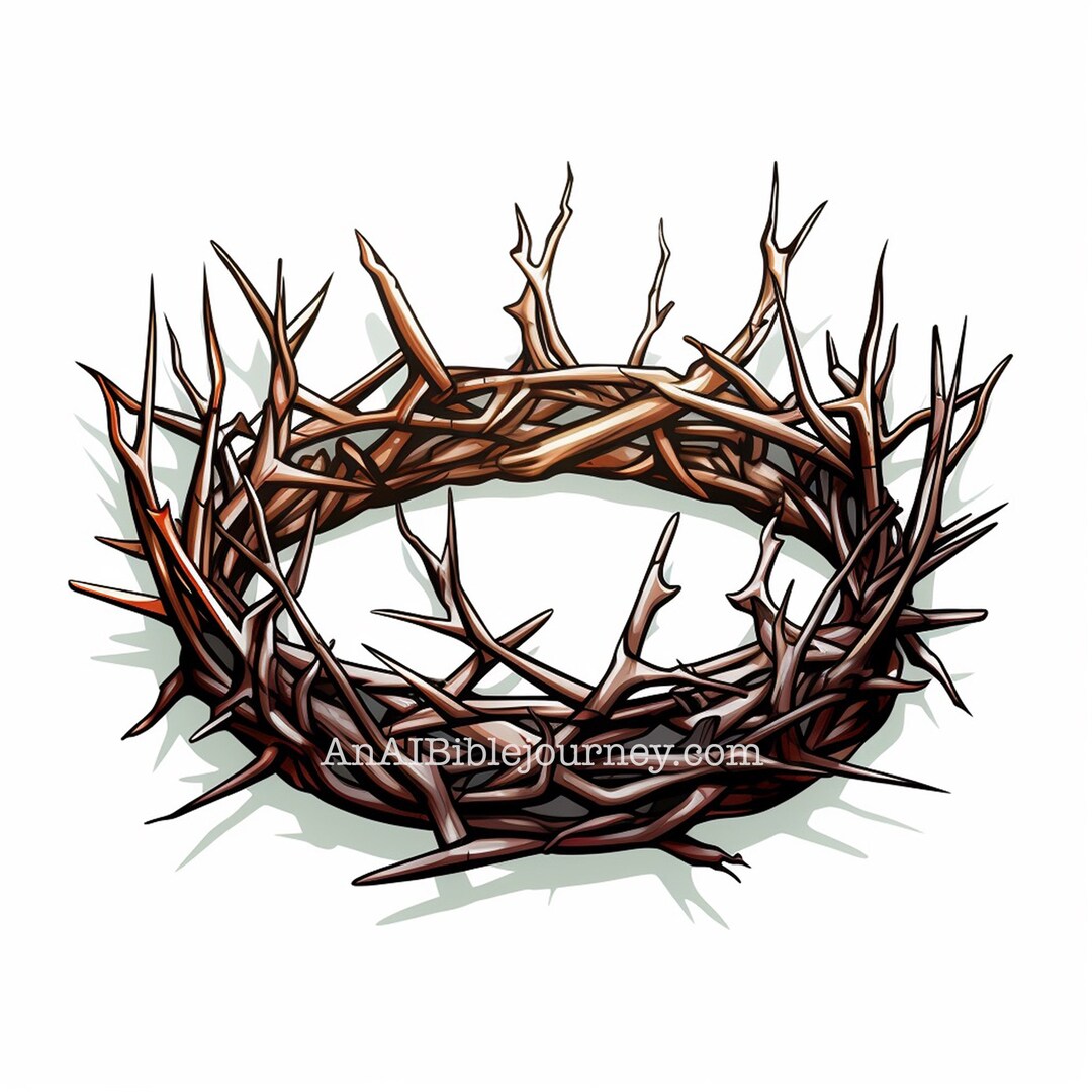 Crown of Thorns Clip Art, Christian Art, Catholic Art, Faith Art, Bible DIY Craft, Jesus Art ...