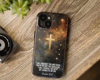 God is My Counsel Christian Psalm iPhone Case, Bible Scripture Gift Accessory, Tough Faith iPhone 18 17 16 15 14 13 PRO Cover