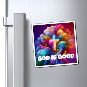 God is goed koelkastmagneet, christelijke magneet, geloofsmagneet, Jezus-magneet, christelijk huiscadeau, katholiek cadeau, christelijk cadeau keukendecor