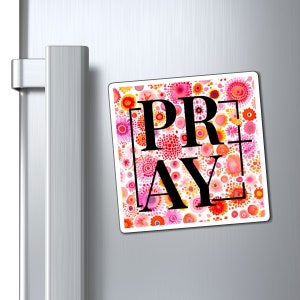 Just Bid Christian Quote koelkast, magneet kruismagneet, katholieke magneet, Jezus cadeau magneet, Christian Home Kitchen Decor, cadeau voor christen