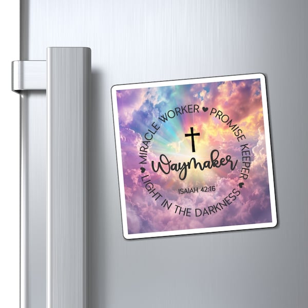 Waymaker Isaiah 42:16 Christian Fridge Magnet, Jesus Magnet, Catholic Magnet, Faith Gift  Magnet, Christian Home Gift, Faith Kitchen Decor