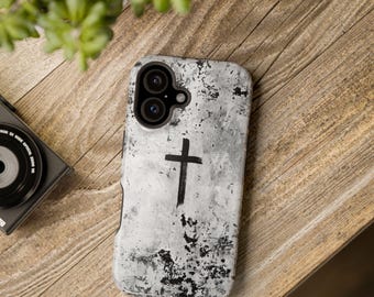Minimalist Rustic Cross Christian Magsafe iPhone Case, Catholic iPhone Case, Jesus iPhone Cover, Faith iPhone 17 16 15 14 13 PRO Gift