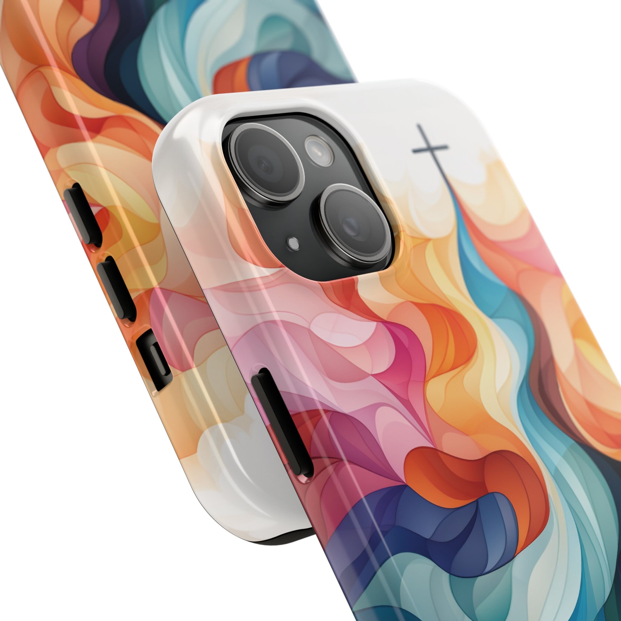 Personalized Rainbow Cross of Calvary iPhone Case, Christian Catholic ...