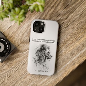 Lion of Judah Philippians 4:13 Scripture iPhone Case, Christian iPhone Case, Bible iPhone Case, Faith iPhone 16 15 14 13 12 11 X PRO Gift