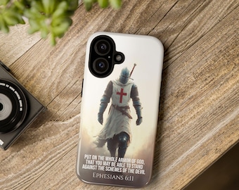 Armor of God Ephesians 6:11 Christian Phone Case, Bible Phone Case, Catholic Phone Case for iPhone 17+ Samsung Galaxy S26+ Google Pixel 9+