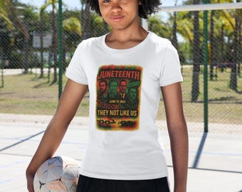 Juneteenth shirt Art | Black History Poster with Nat Turner, Rosa Parks, Malcolm X & Marcus Garvey | "They Not Like Us" unisex T-shirt