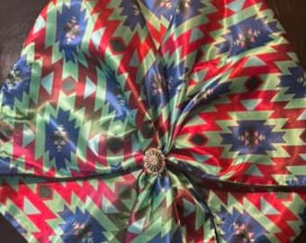 Painted Aztec Wild Rag & Mini Wild Rag - Etsy