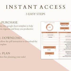 To Do List Planner, Google Sheet Template, Spreadsheet Planner, Digital ...