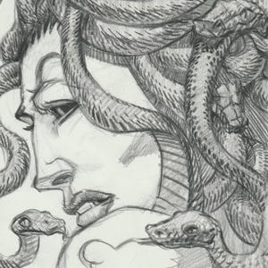 MEDUSA GORGON DRAWING • original art