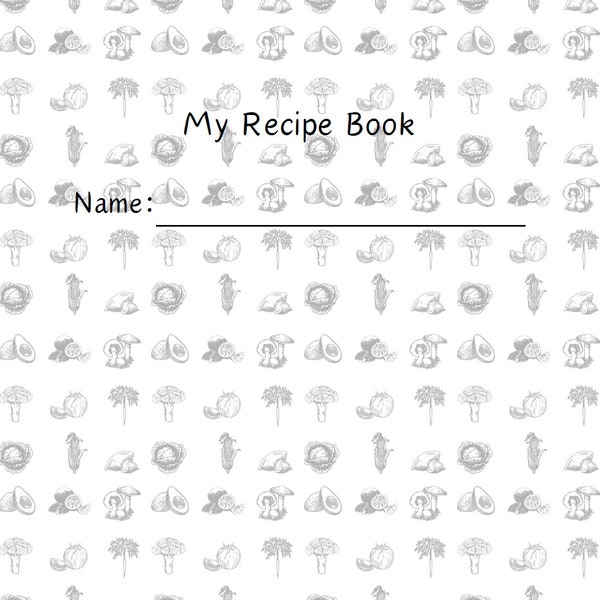 Blank Recipe Book, Recipe Templates, Create Your Own Recipes