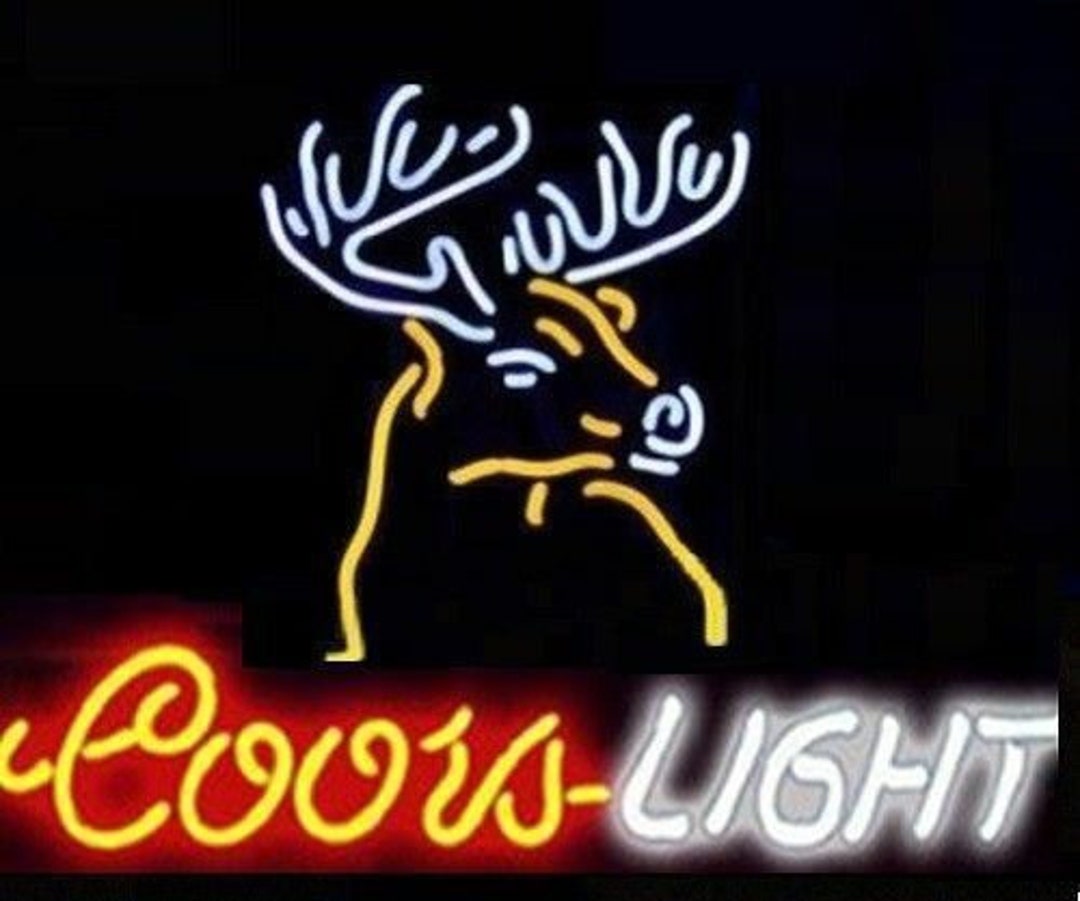 Coors Light Stag Deer 17x14 Neon Light Sign Beer Cave Gift Lamp for