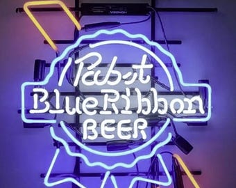 Pabst Blue Ribbon Neon Sign, Pabst Blue Ribbon Logo Sign, Pabst