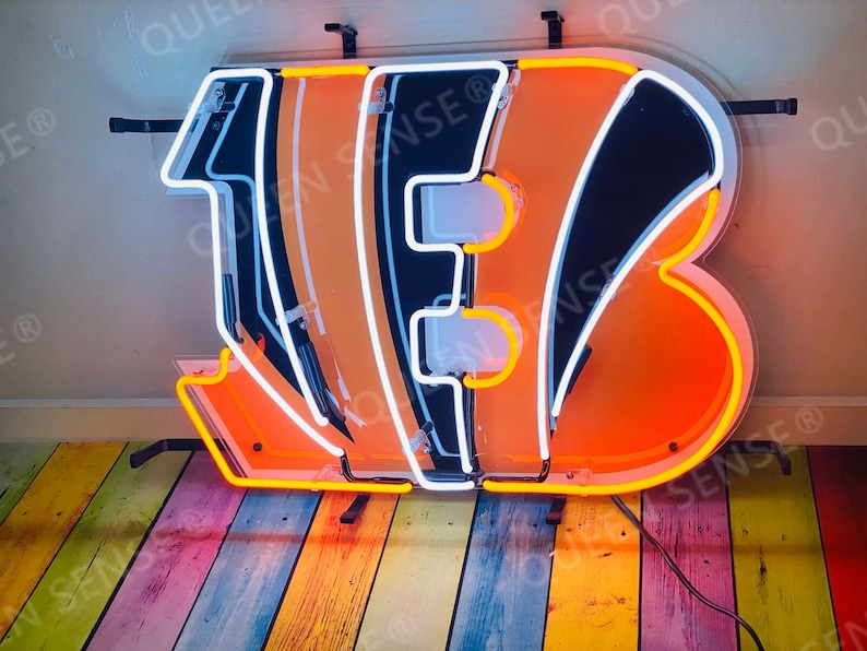 New Cincinnati Bengals Lamp 20x16 Neon Light Sign With HD Vivid
