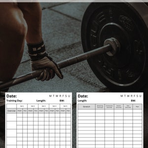 Stretchng Log Exercise Tracker, Stretching Log, Exercise Log, Workout Tracker ...