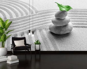 Zen Stone Wall Mural | Peel and Stick Wallpaper