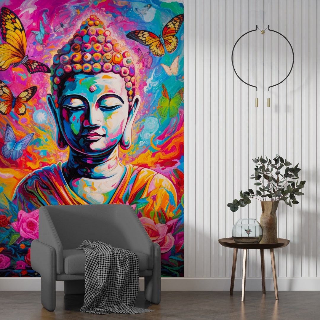 Colorful Buddha Vinyl Wall Decal, Meditation Zen Spa Decor - Etsy