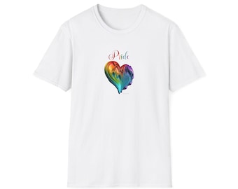 Drippy Rainbow Heart Pride T-Shirt, Love is Love