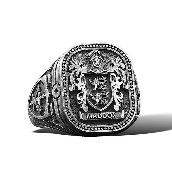 Coat Of Arms Ring Family Crest Rings For Men Custom Design Ring Heraldic Wappen Ring 925k Unique Pinky Ring Wax Seal Jewelry Custom Signet